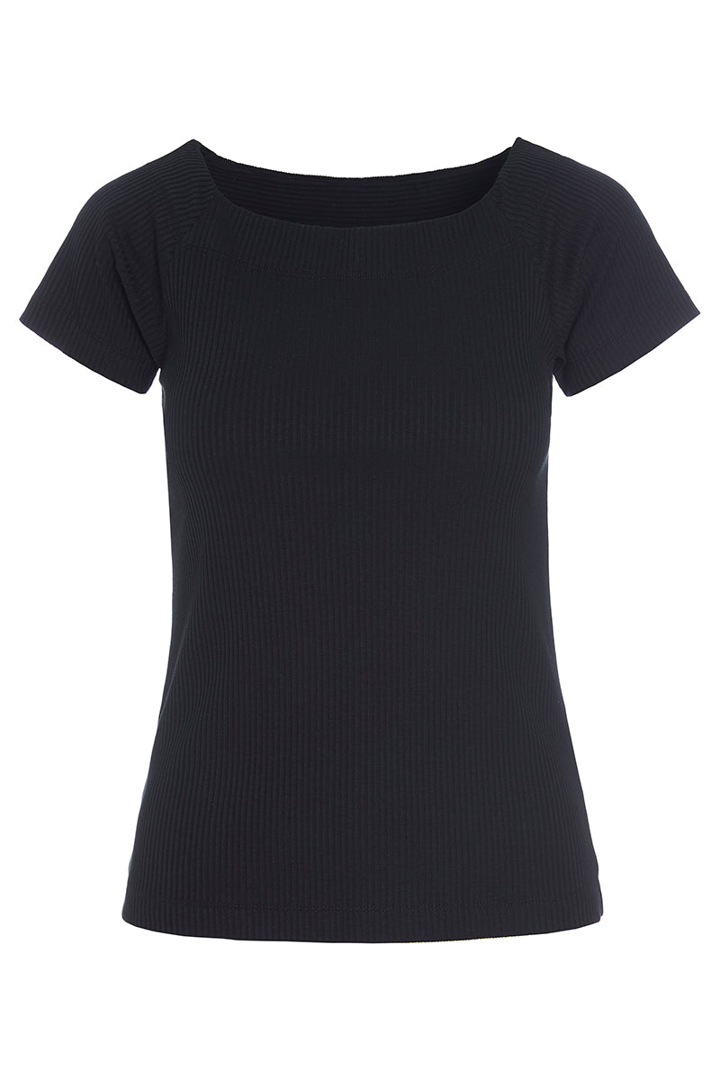 Globe rib t-shirt square neck