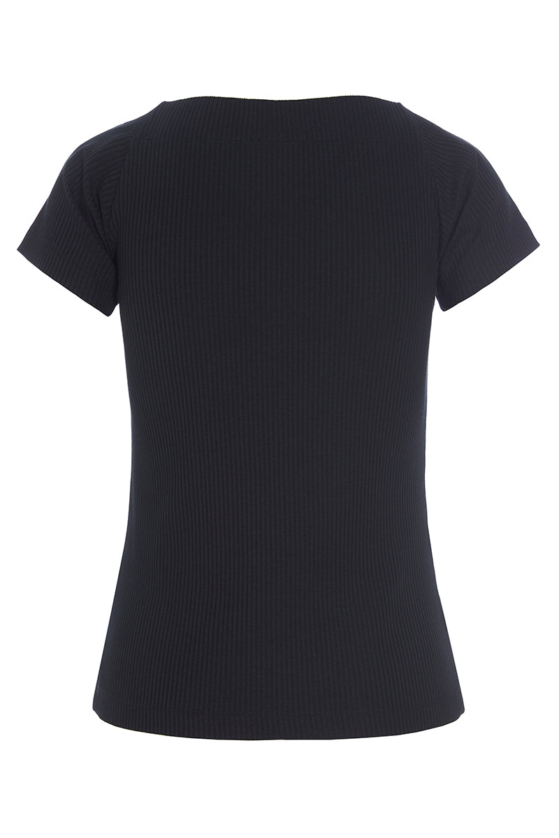 Globe rib t-shirt square neck