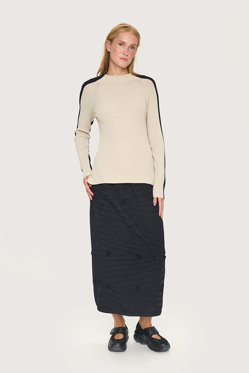 Fukkura poplin long skirt