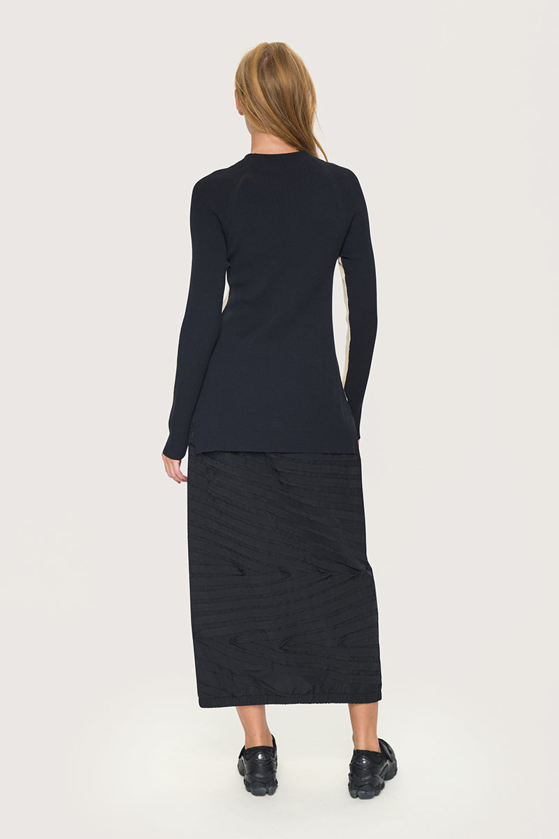 Fukkura poplin long skirt