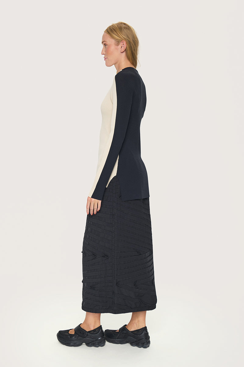 Fukkura poplin long skirt