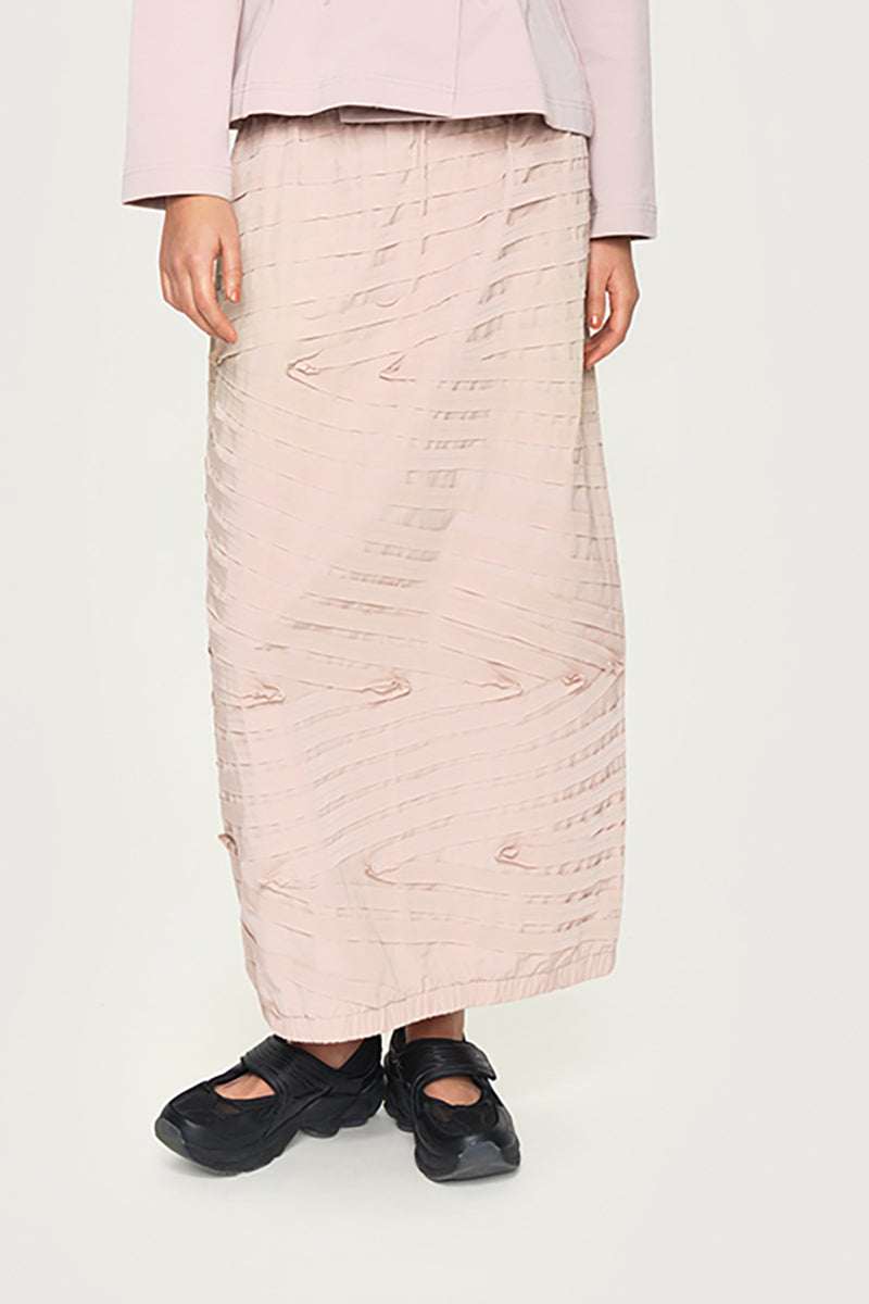 Fukkura poplin long skirt