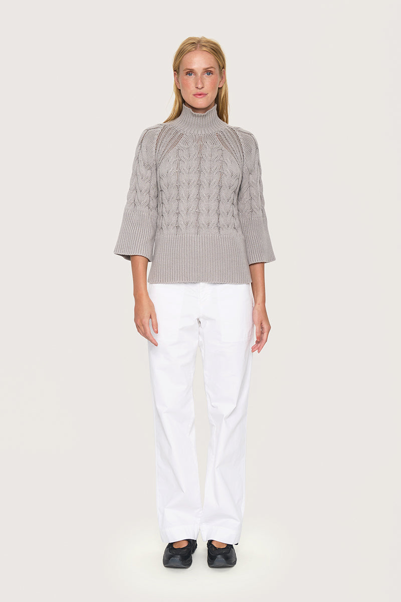 Kareshi cable-knit blouse