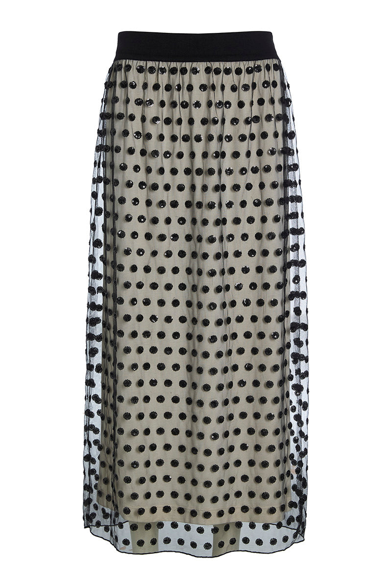 Embroidery mesh skirt