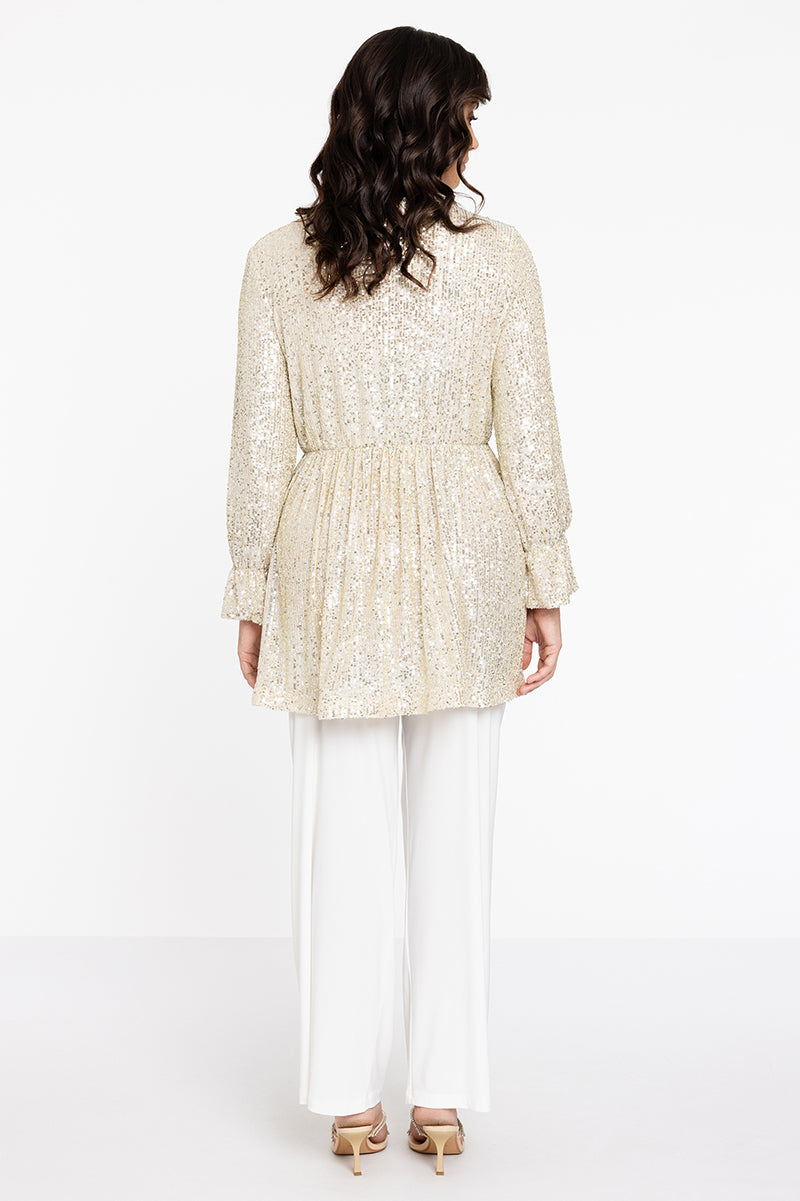 Tunic Paillete V- neck