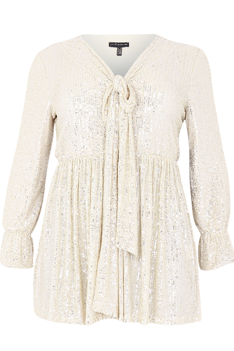 Tunic Paillete V- neck