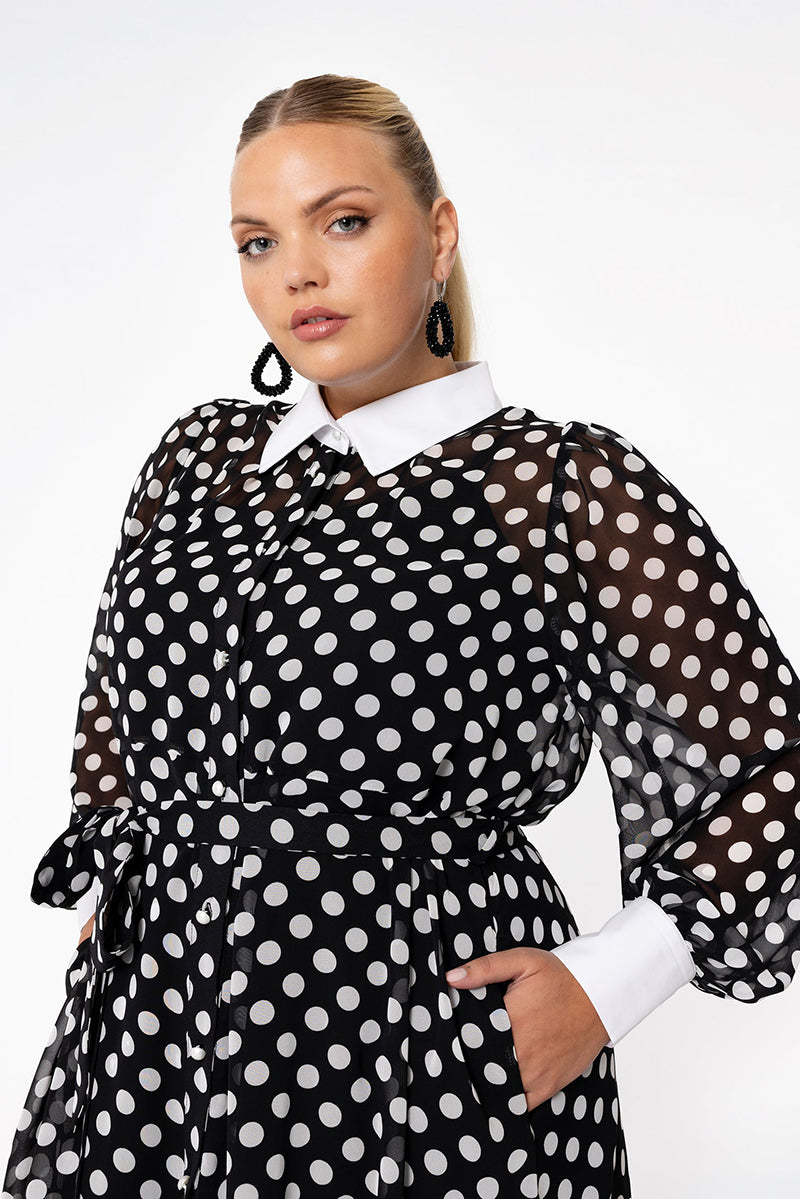 Dress flare buttones Dots