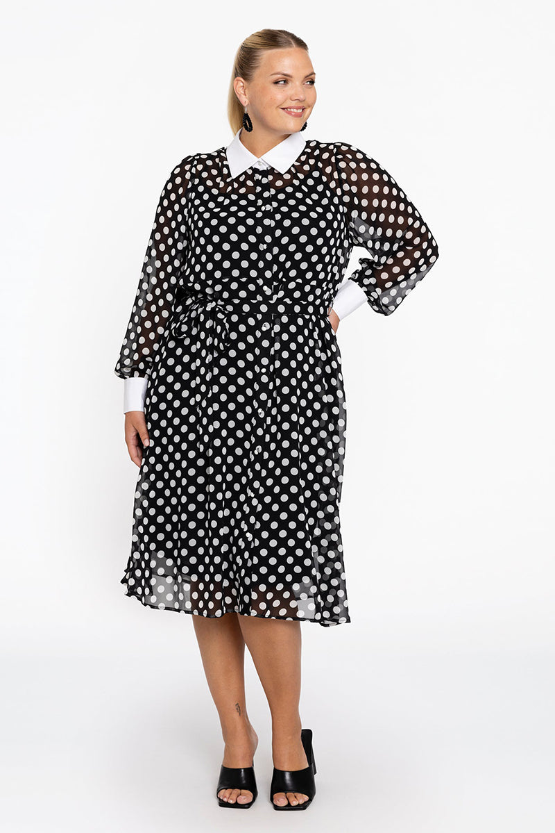 Dress flare buttones Dots
