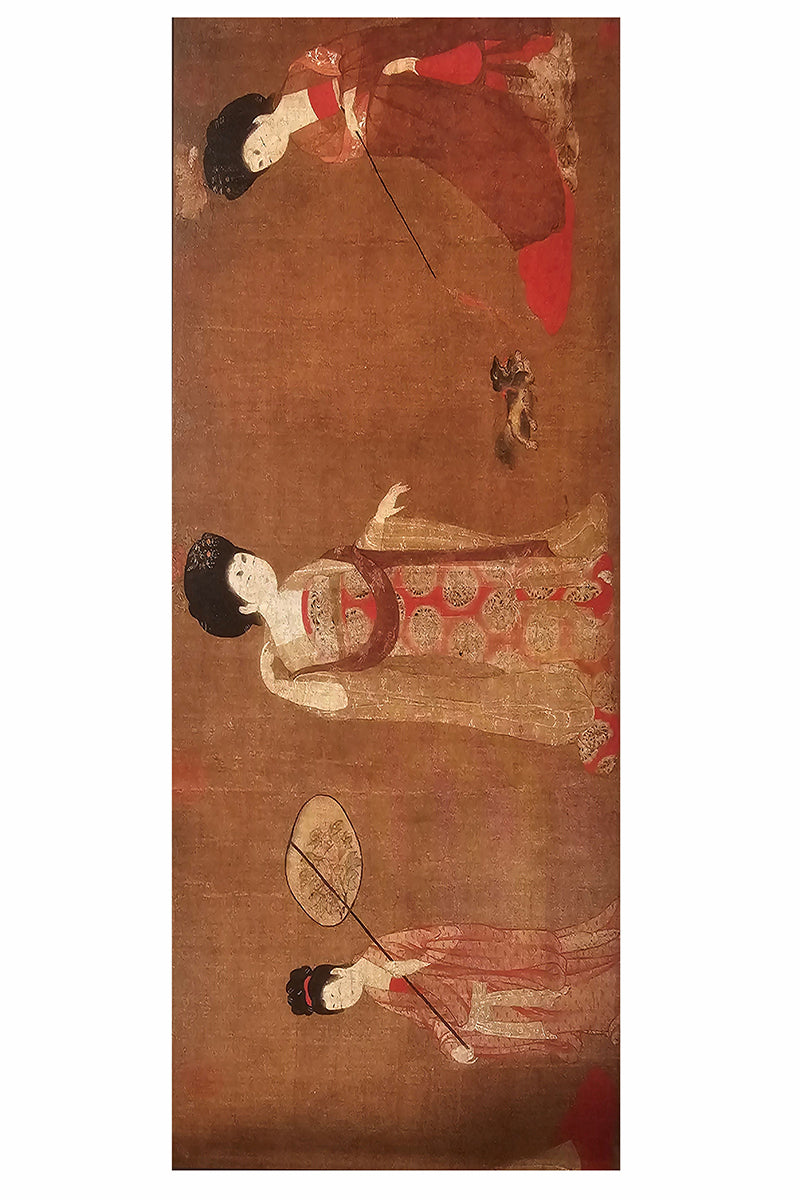 Double sided scarf geisha/fly