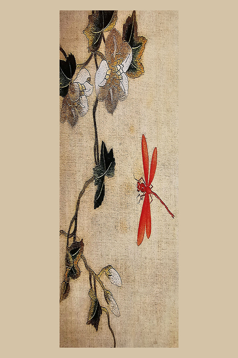 Double sided scarf geisha/fly