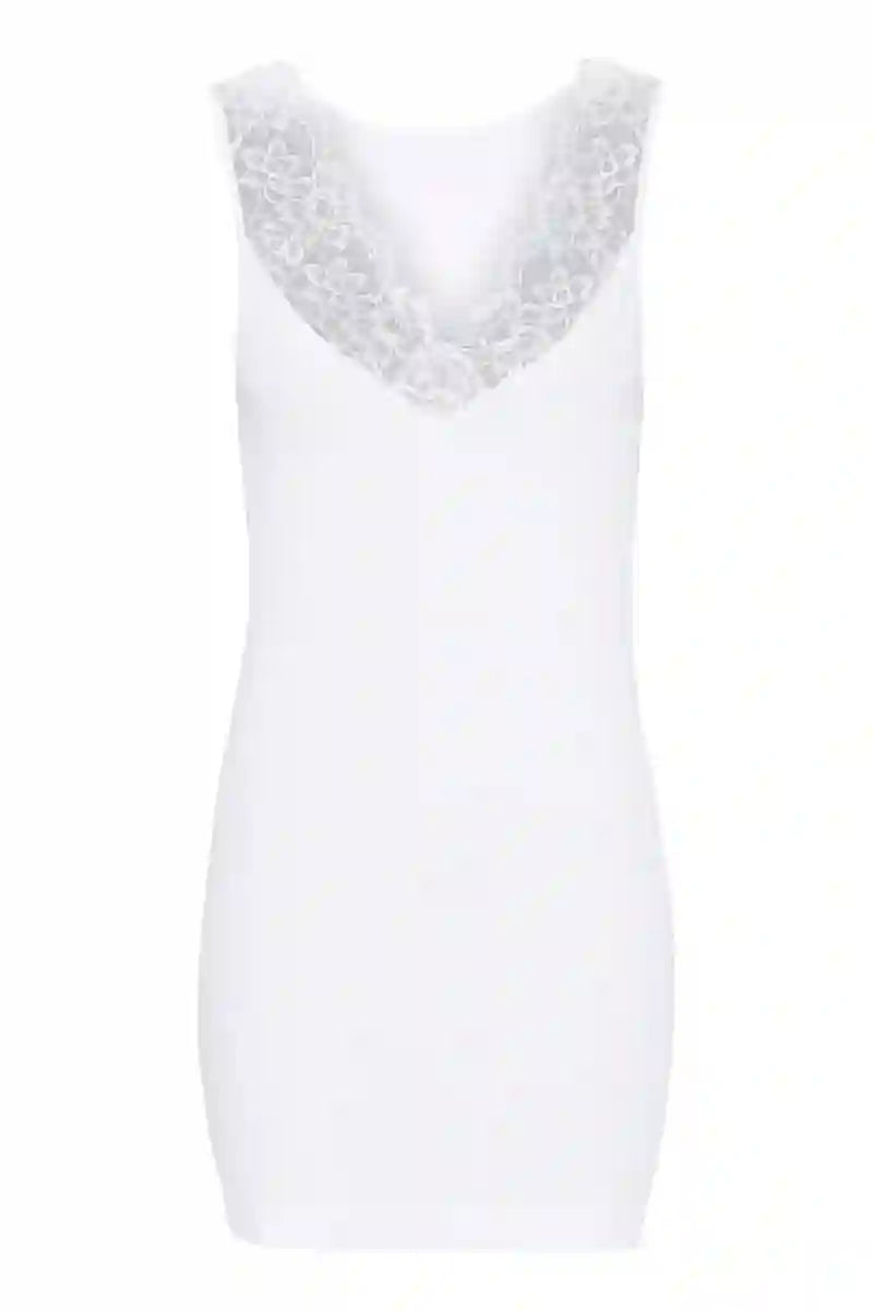 Belen rib v-lace top plus