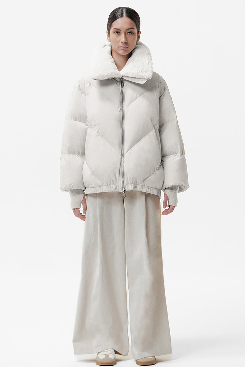 Celia faux fur down coat