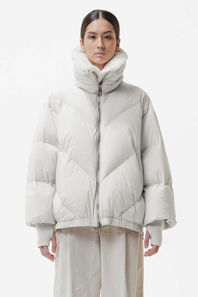 Celia faux fur down coat