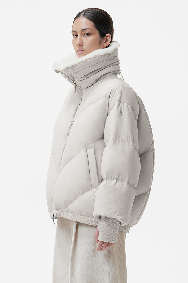 Celia faux fur down coat