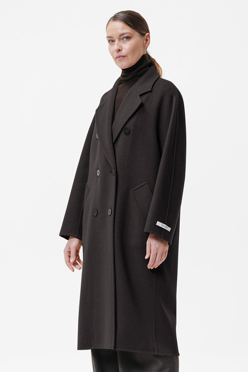 Elvia double-breasted long coat
