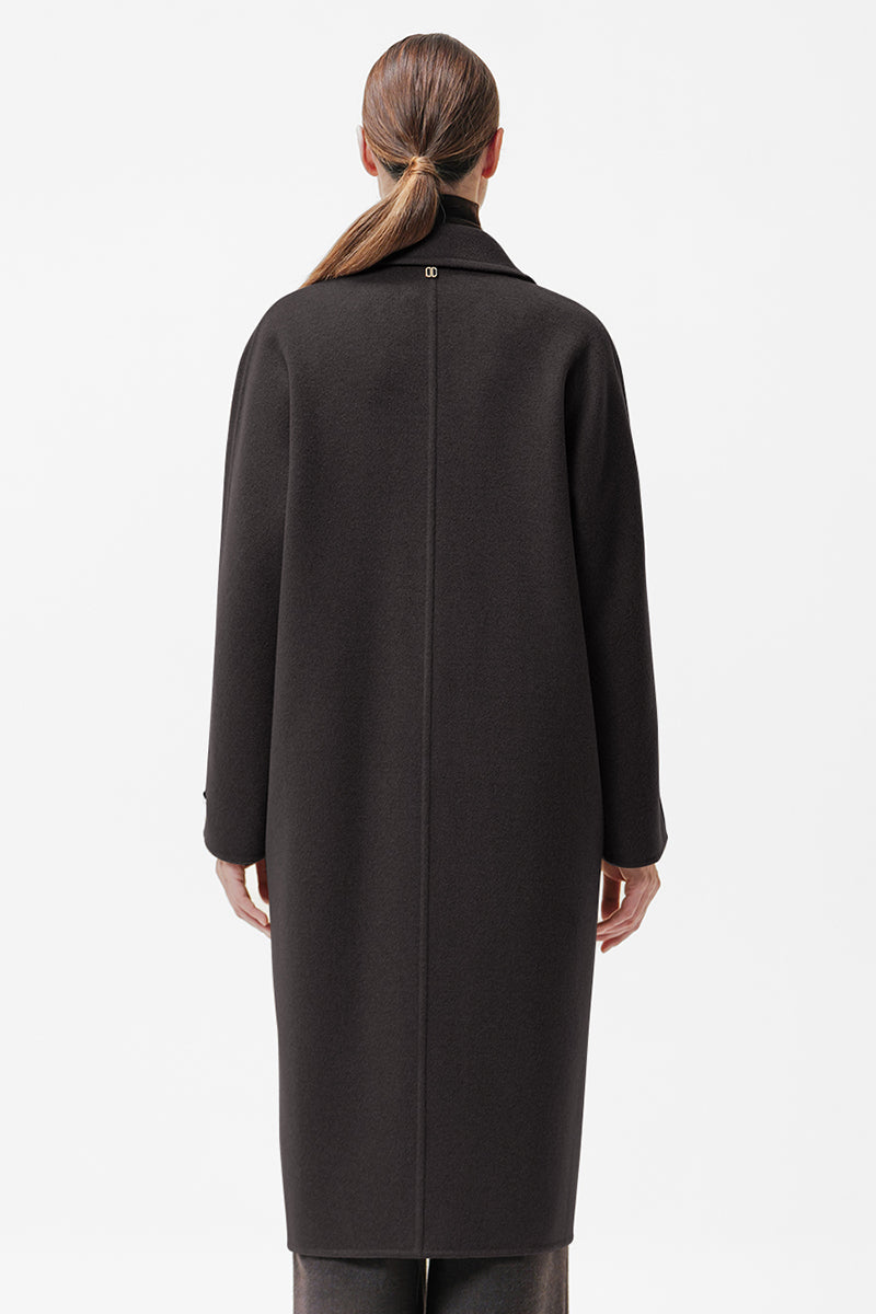 Elvia double-breasted long coat