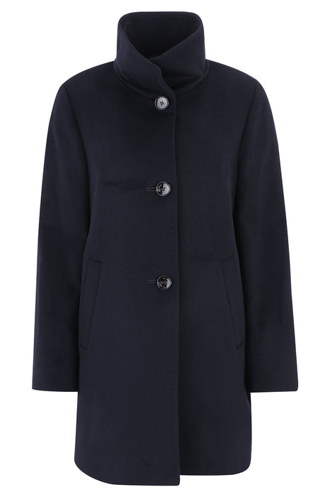 Woven wool coat