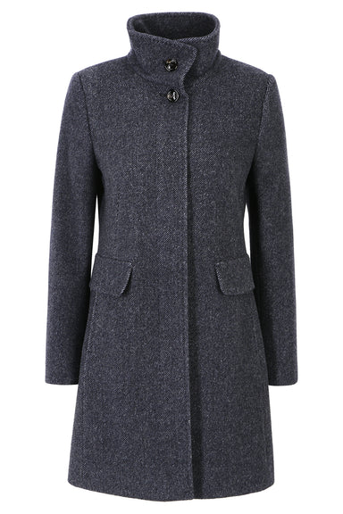 Woven wool coat