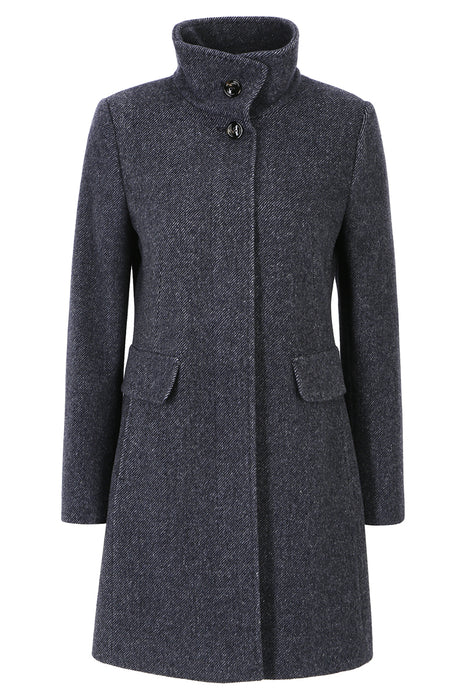 Woven wool coat