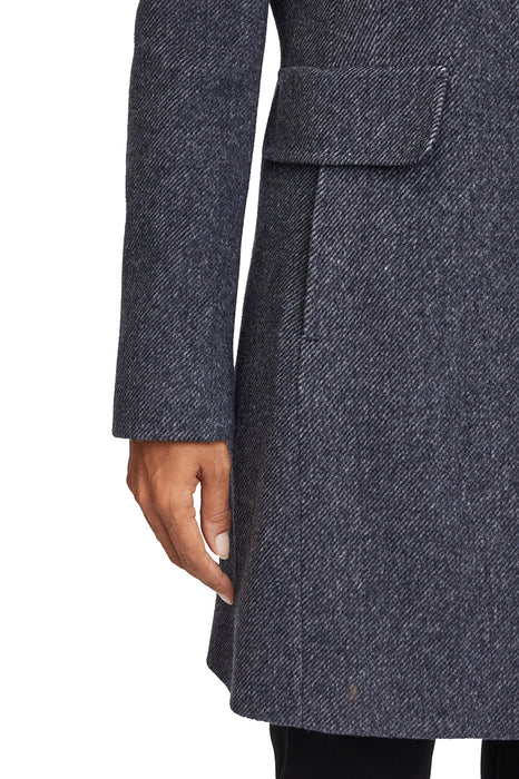 Woven wool coat