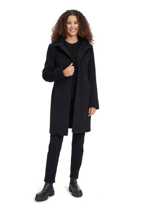 Woven wool coat