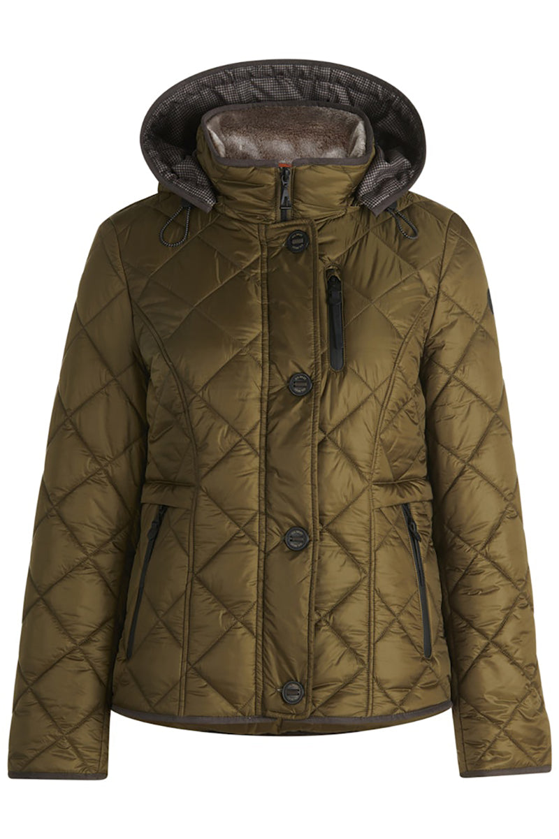 Diamond-quilted jacket