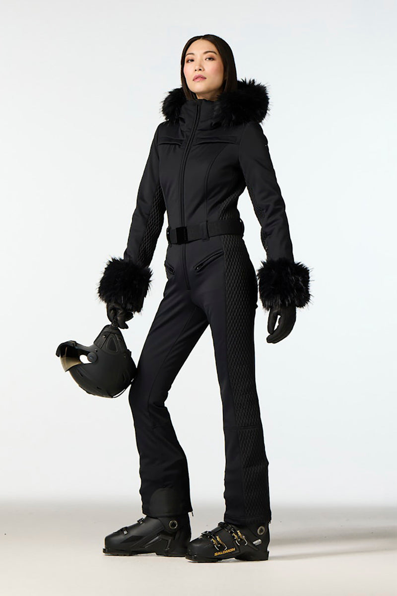 Angele Ski Suit Faux Border