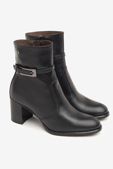 Leather ankle boots