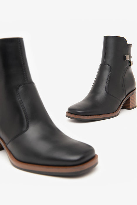 Leather ankle boots