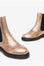 Gold leather chelsea boots