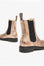 Gold leather chelsea boots