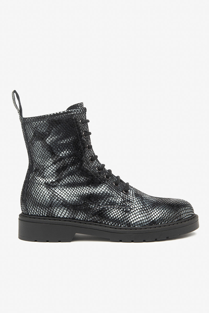 Leather combat boots