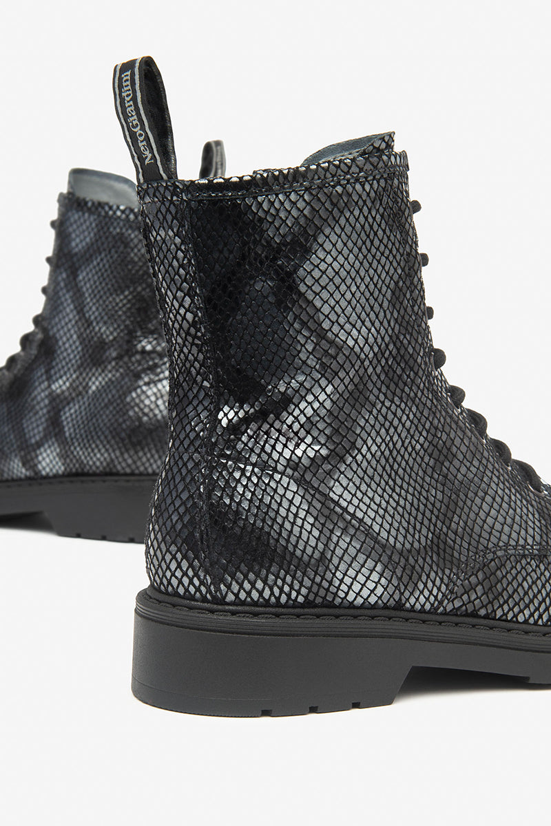 Leather combat boots