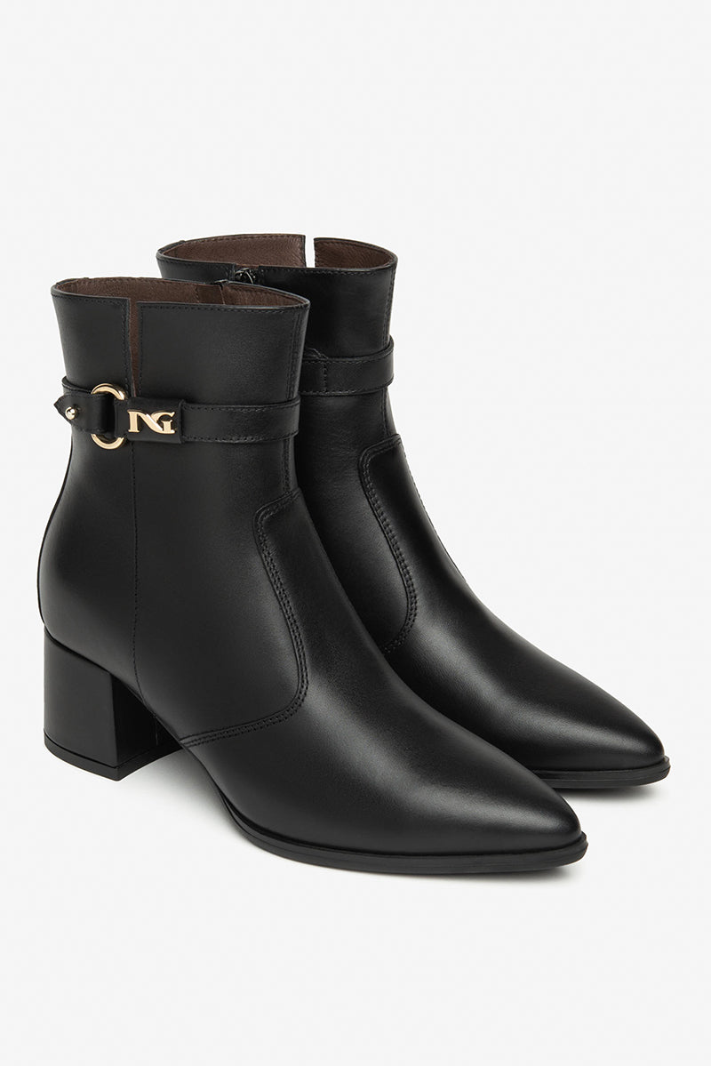 Leather ankle boots