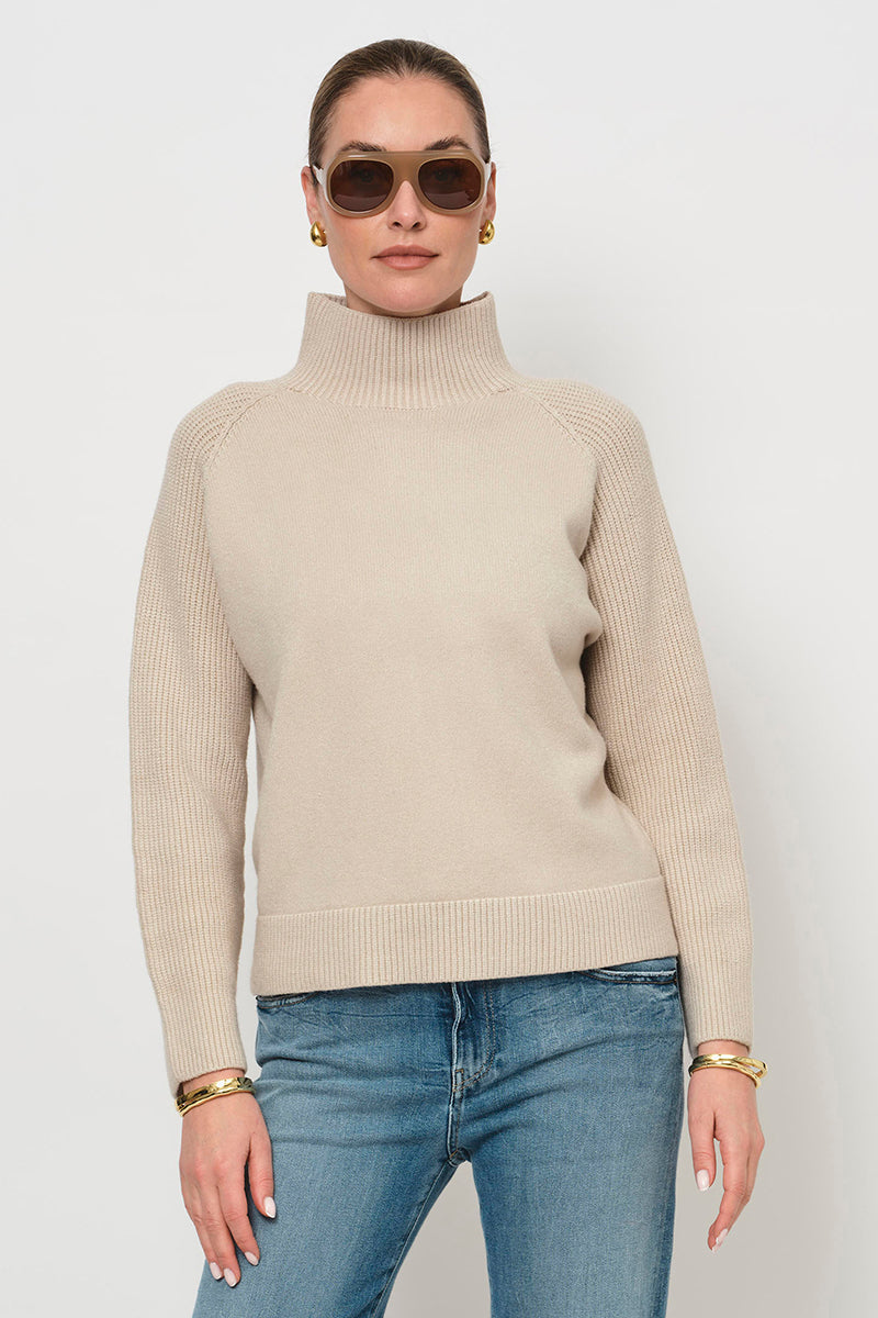 High neck sweater