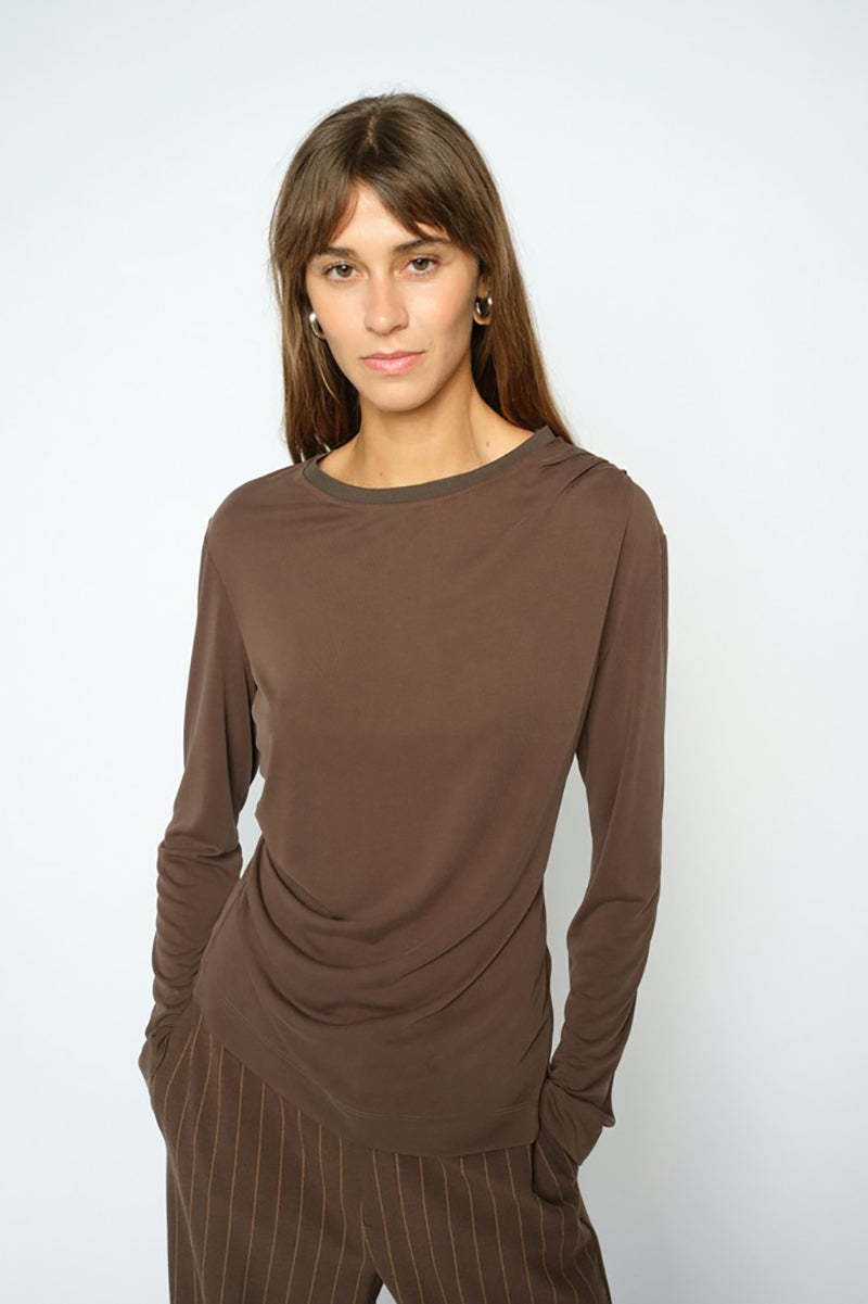 MMAmi O-LS Draped Tee