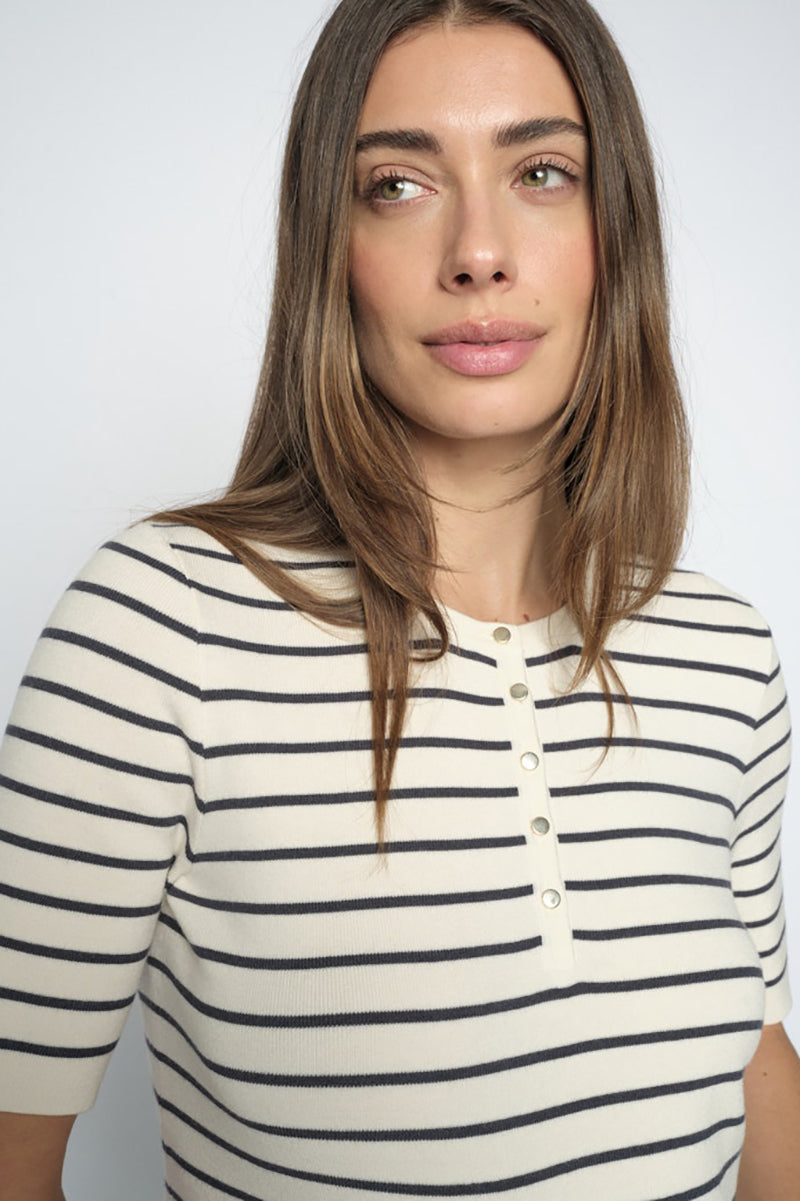 MMAliz Caliz Stripe SS Knit
