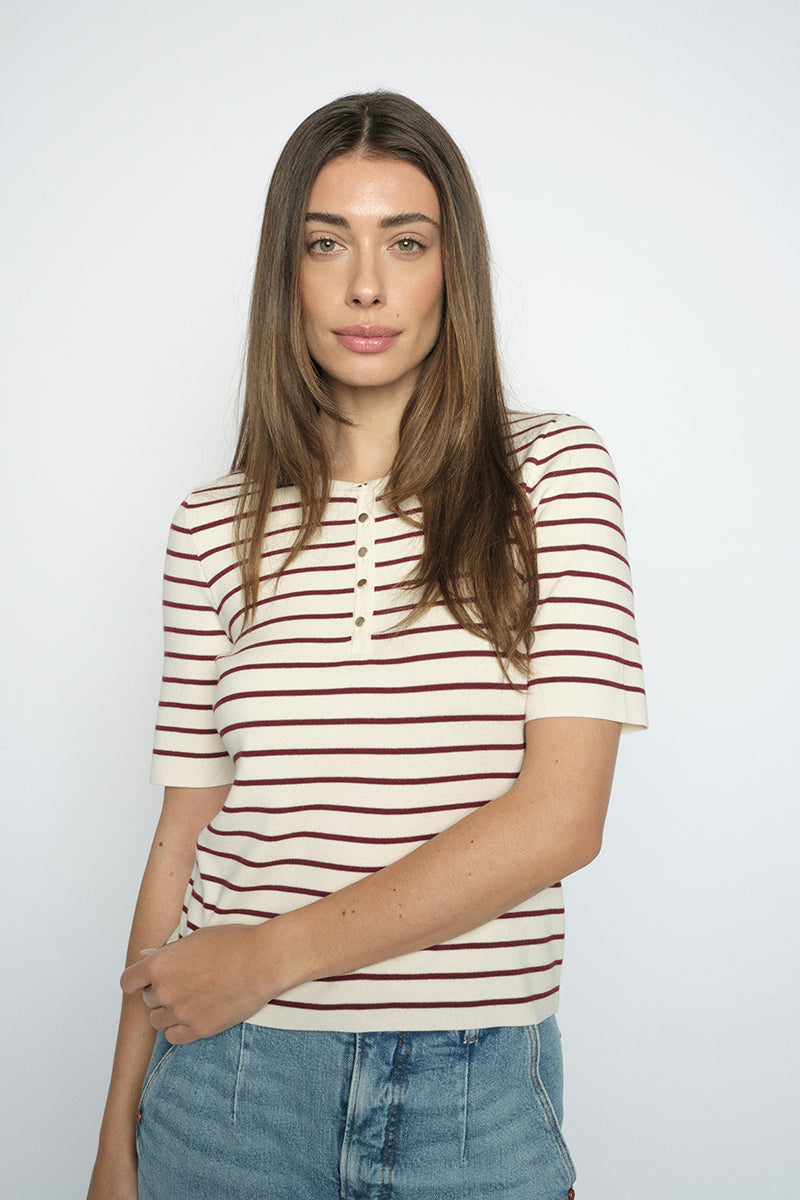 MMAliz Caliz Stripe SS Knit