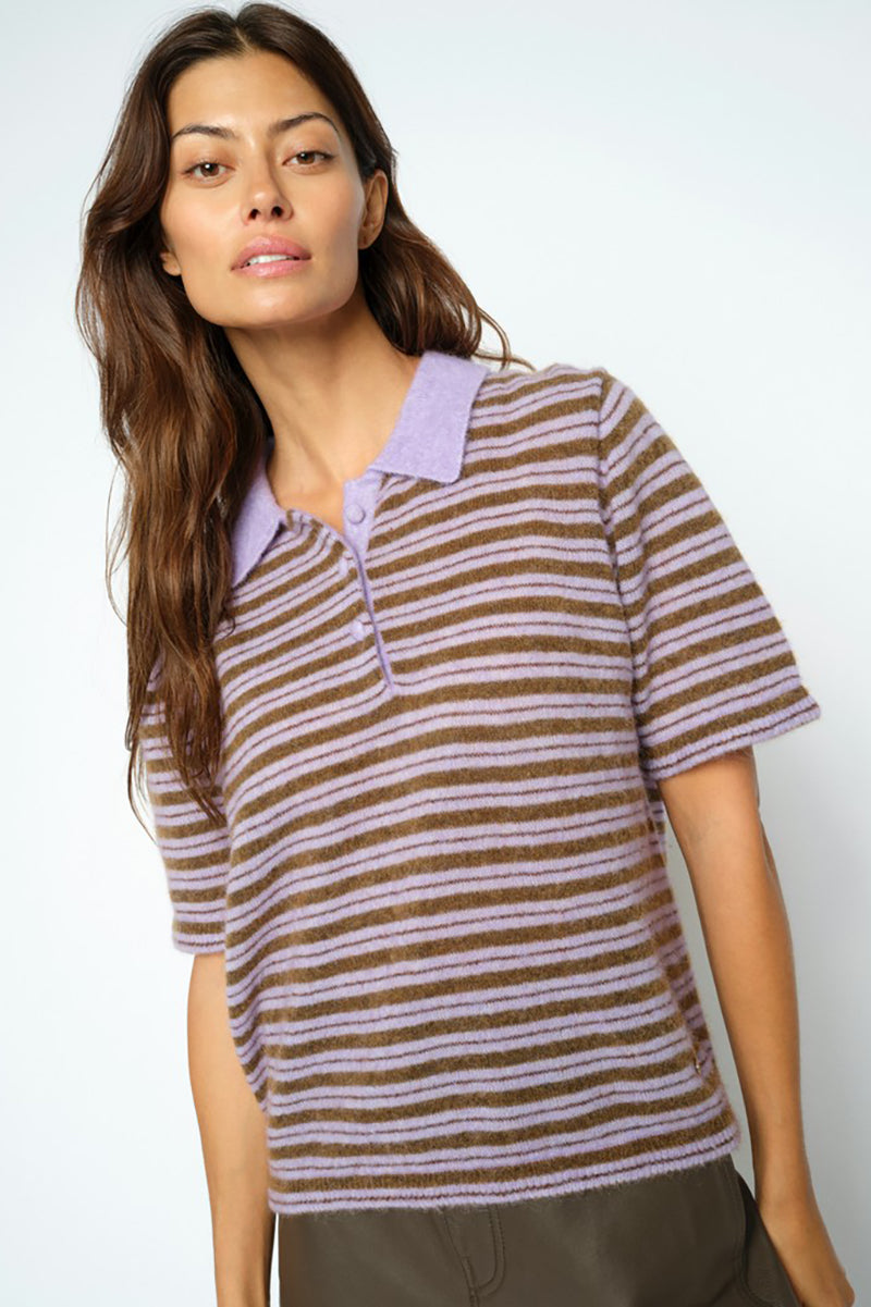MMMilvi SS Stripe Polo knit