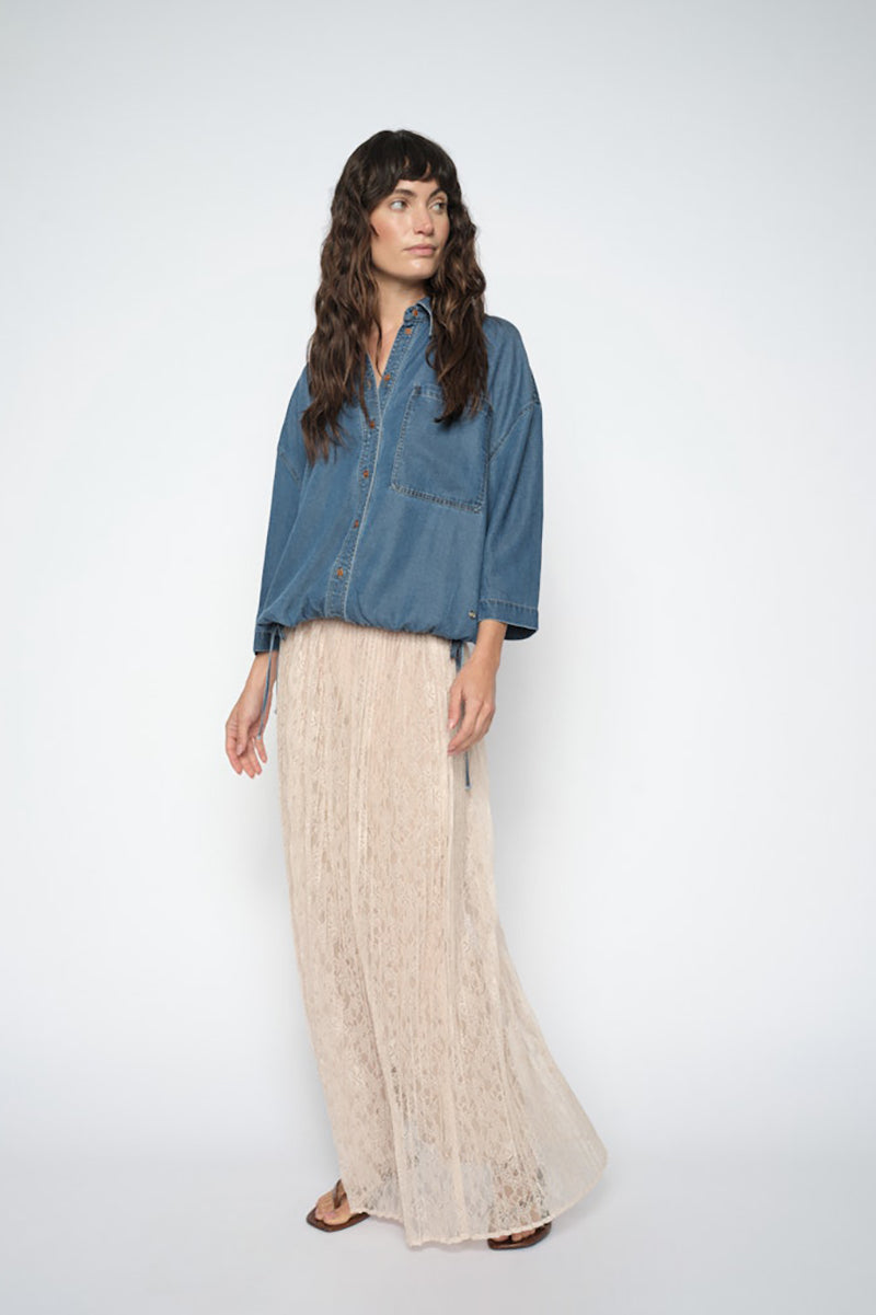 MMJurnee Lace Pleat Skirt