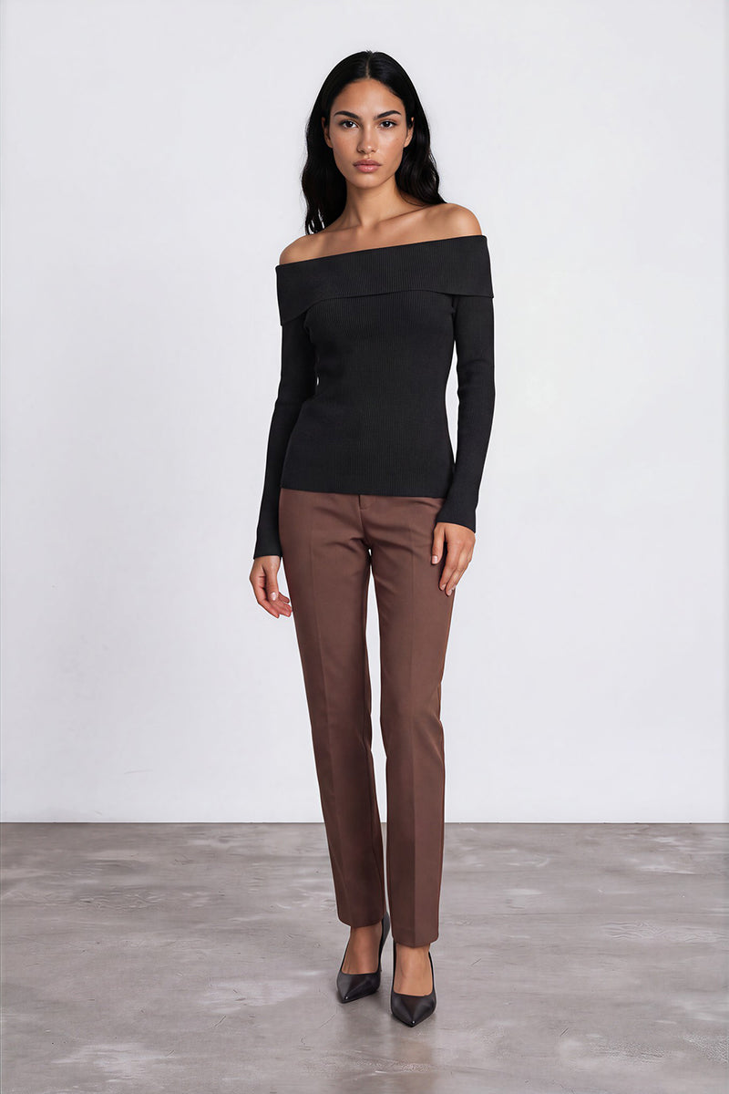MMCaliz Rib Off-Shoulder Knit