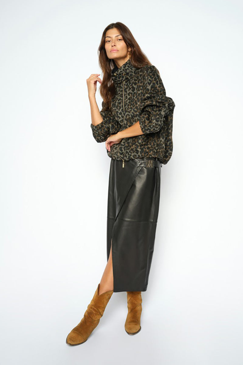 MMVela Leather Skirt