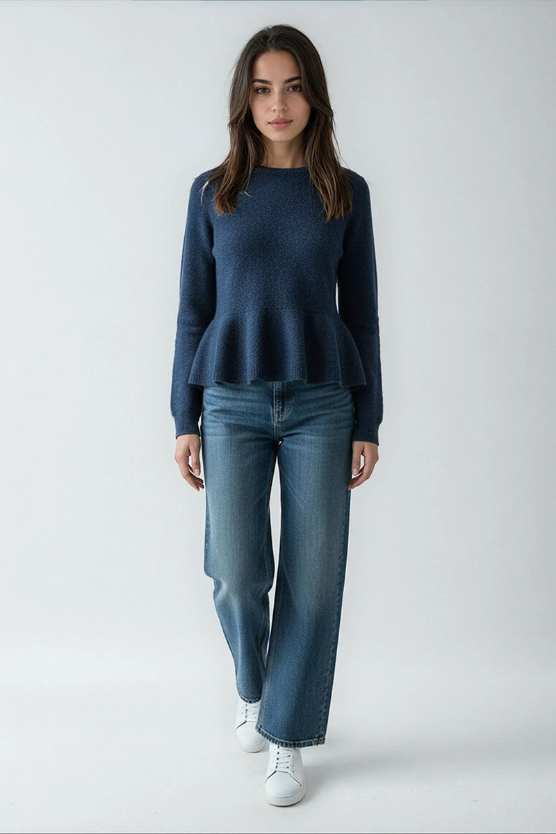 MMThora O-Neck Frill Knit