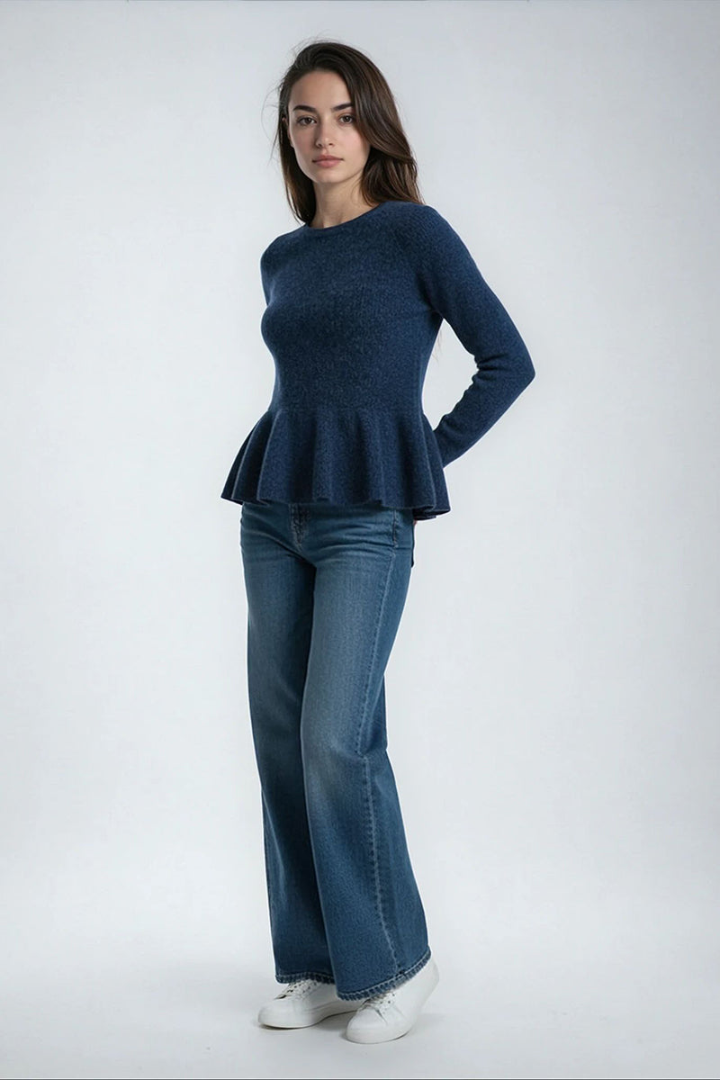 MMThora O-Neck Frill Knit