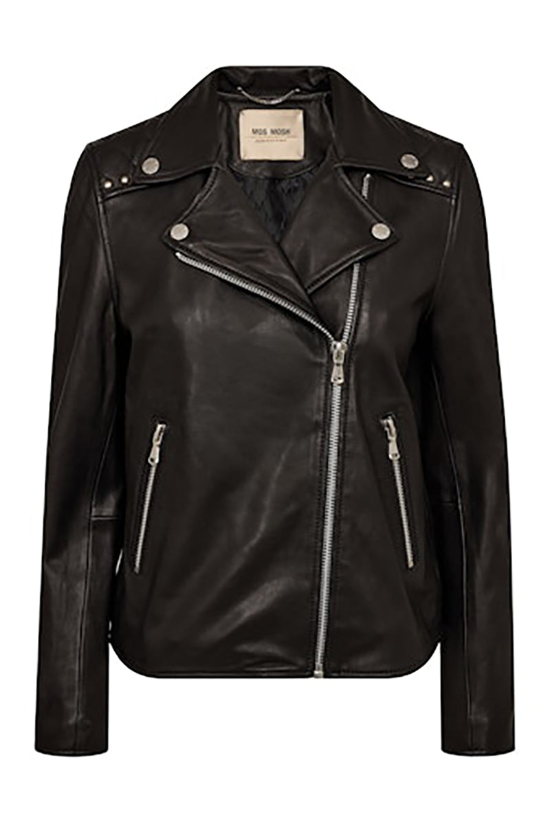 MMGoha Stud Leather Jacket