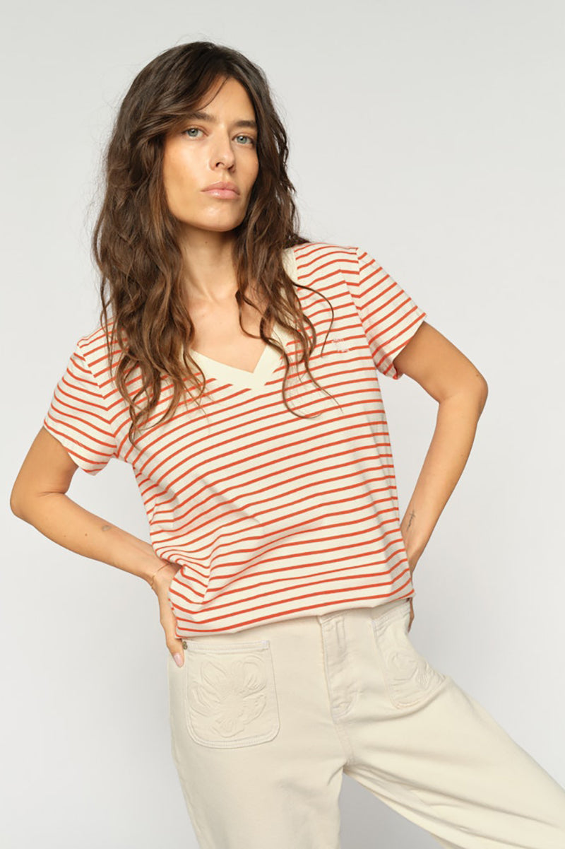 MMKala V-SS Stripe Tee