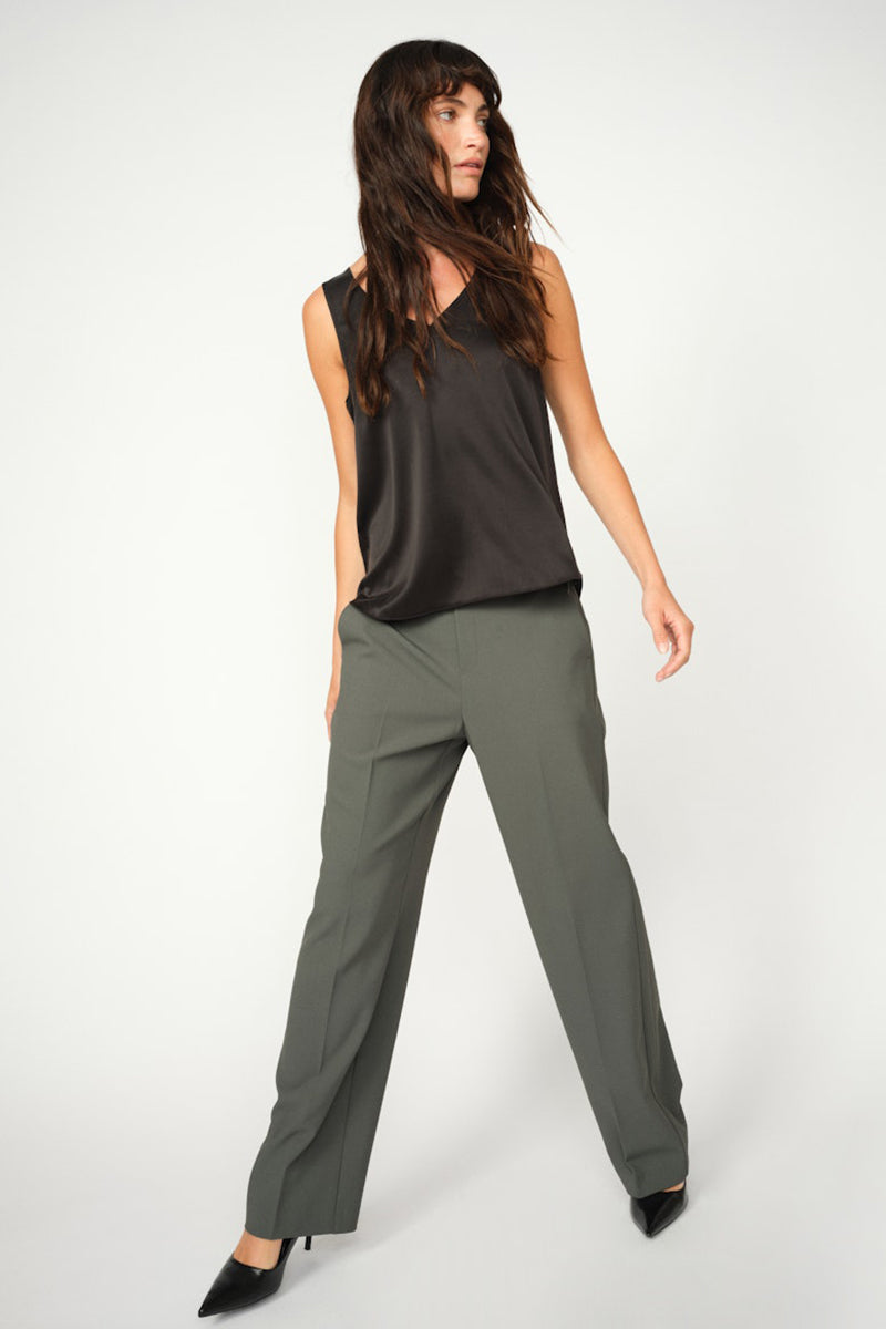 MMAstrid V-Neck Silk Tank Top