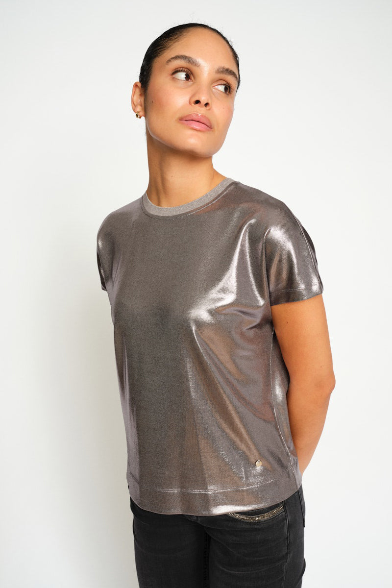 MMNivola O-neck Metallic Tee