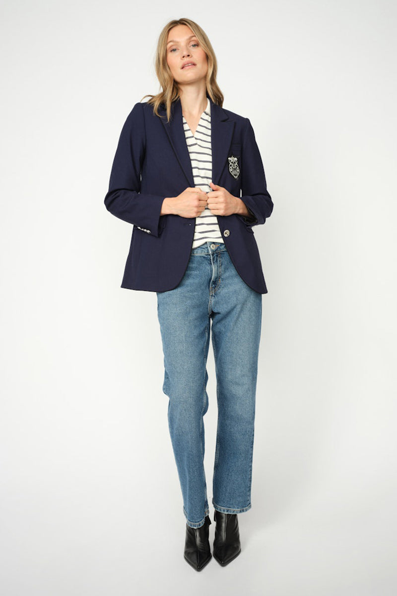 MMMilena SS Stripe Polo Tee