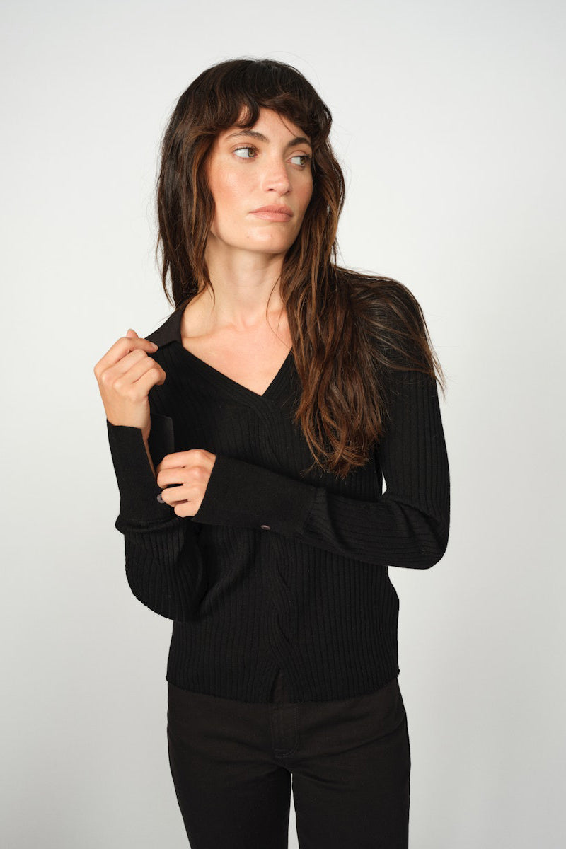 MMRelena Rib Polo Knit